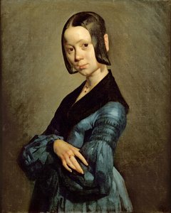 Pauline Ono in Blu, 1841-42 da Jean Francois Millet